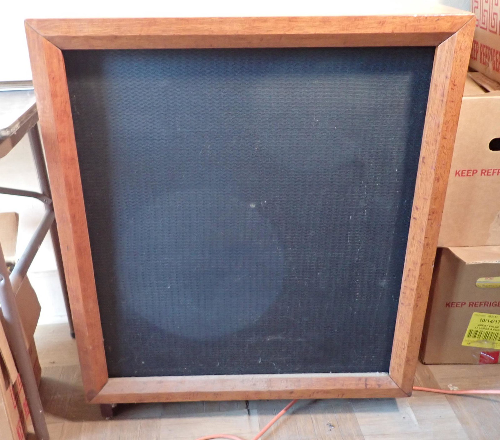 Vintage Speaker: Approx 18 3/4" x 29" x 35" tall. NO SHIPPING