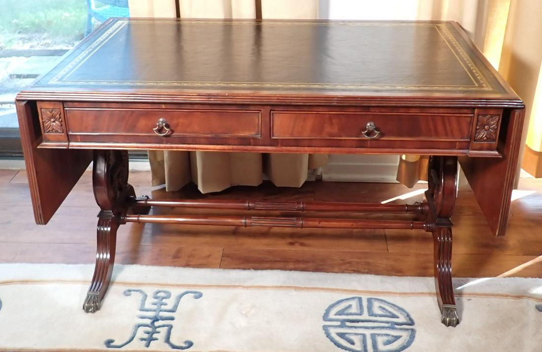 Duncan Phyfe Style Coffee Table w/ Harp Legs (1 of 4)