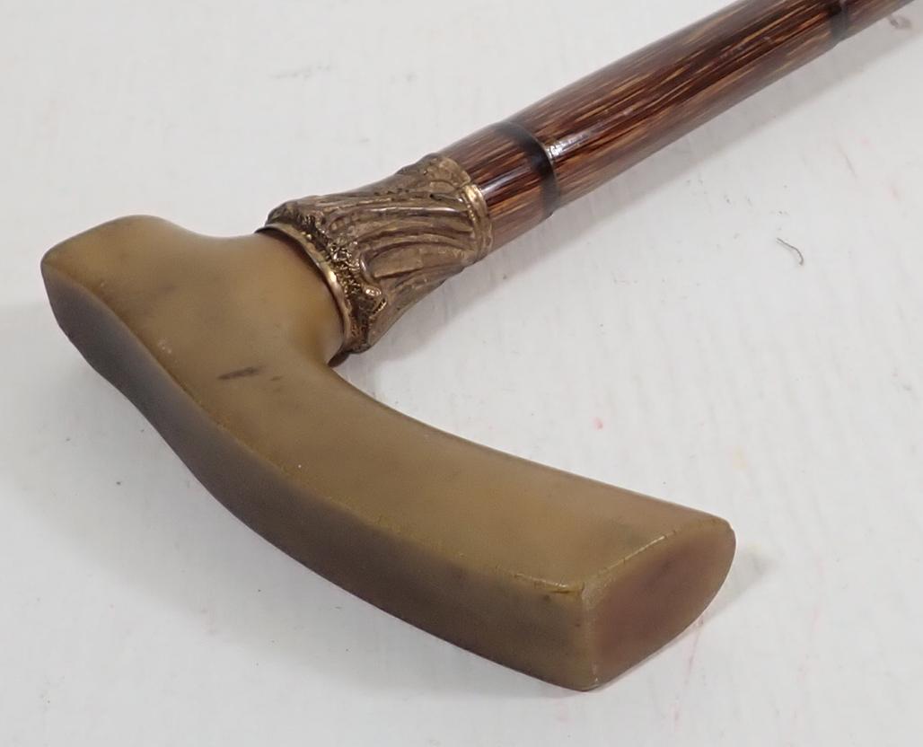 Bamboo Walking Stick w/ Bakelite Handle (1 of 7)