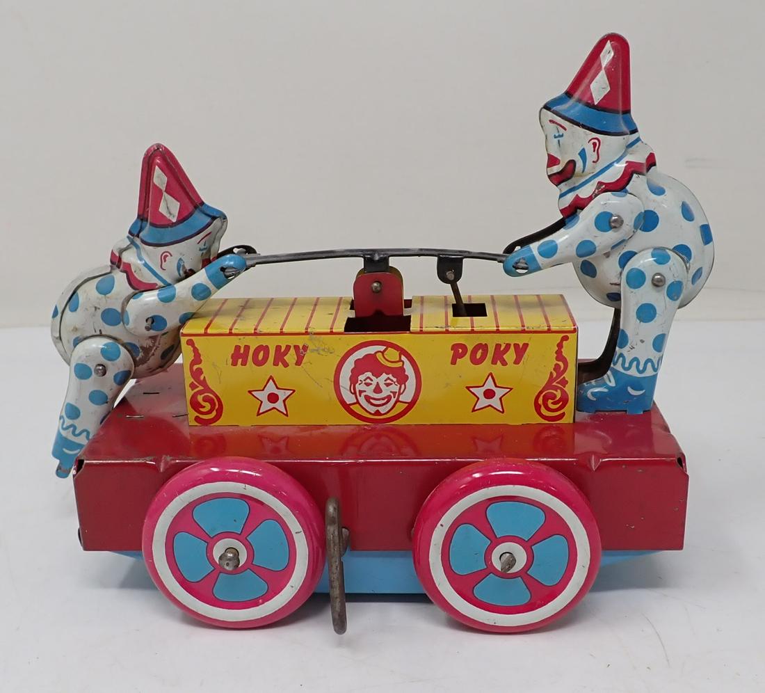 Wyandotte Hoky Poky Tin Wind-Up Handcar (1 of 4)