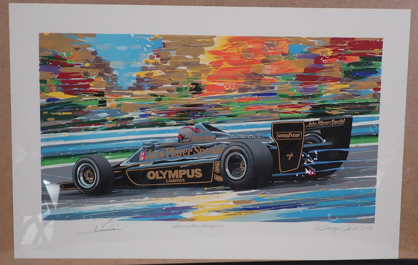 Randy Owens Mario Andretti Champion Signed Print (1 of 5)