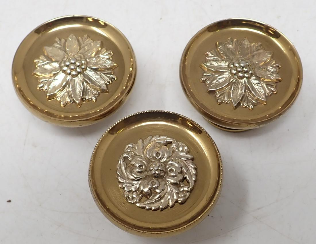 3 Heavy Brass Knobs (1 of 3)