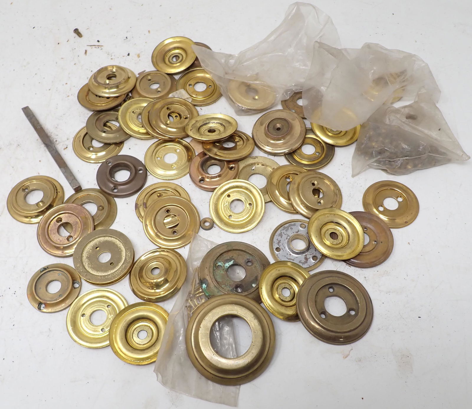 Brass And Copper Door Knob Rosettes