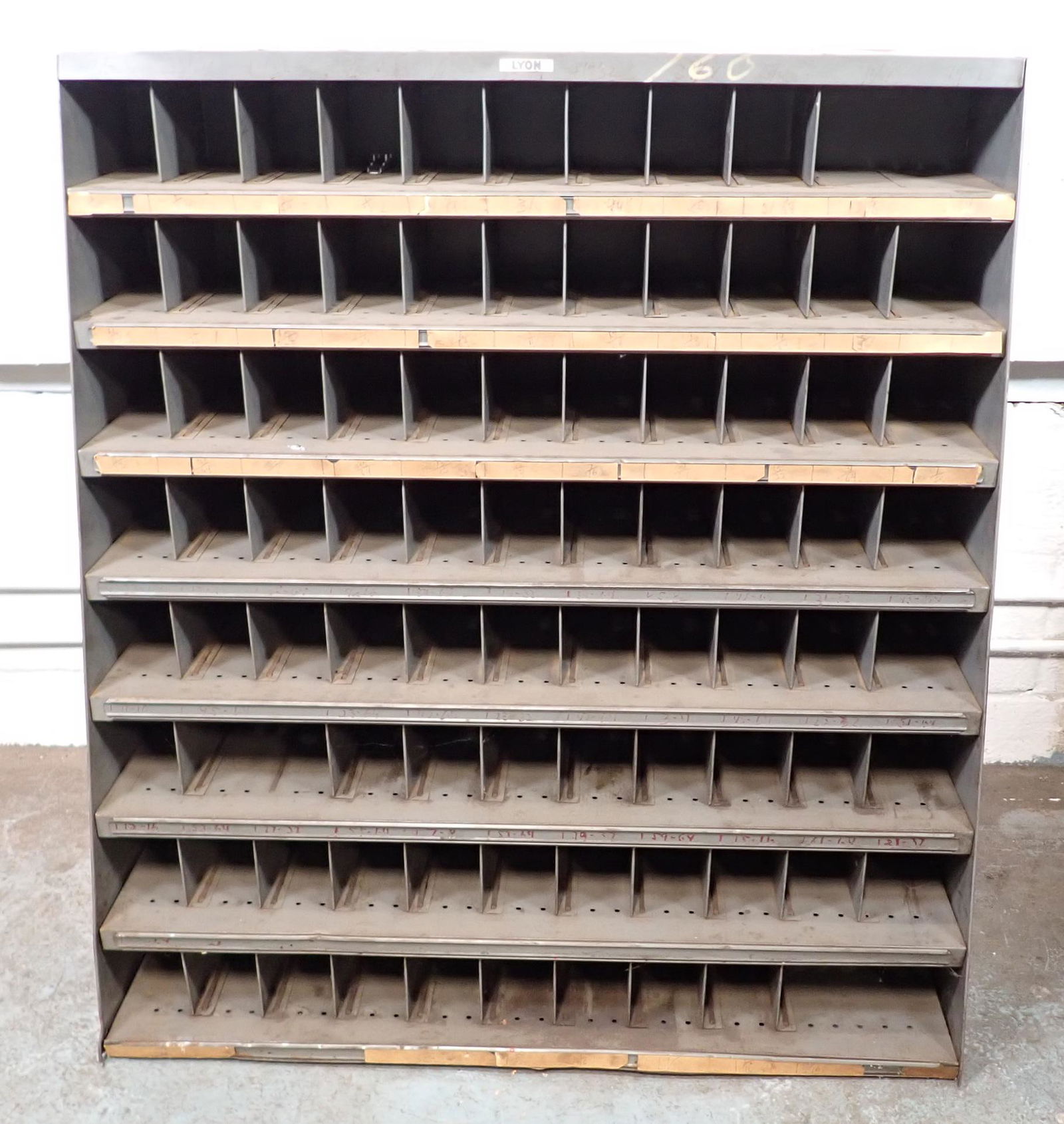 Lyon Parts Cabinet: Apprx 17 1/4" x 34" x 37 1/4" tall