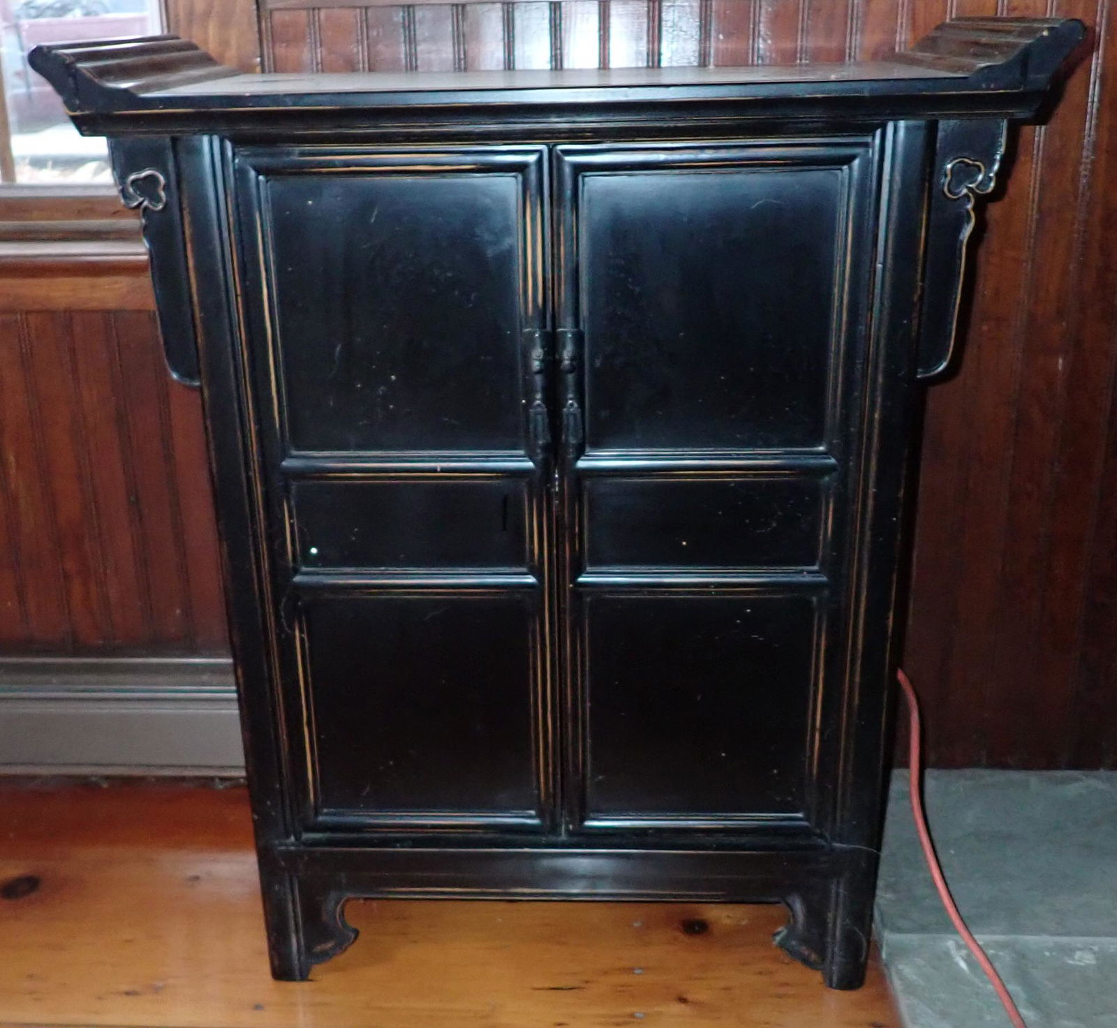 2 Door Cabinet in Black Paint (1 of 4)