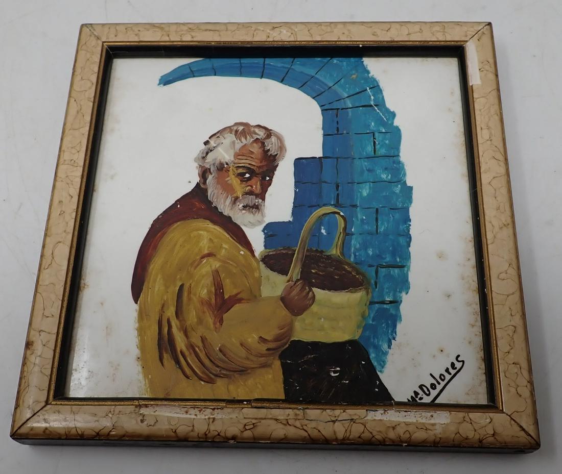 Framed Dolores Tile: Approx 6 3/4" x 6 3/4"