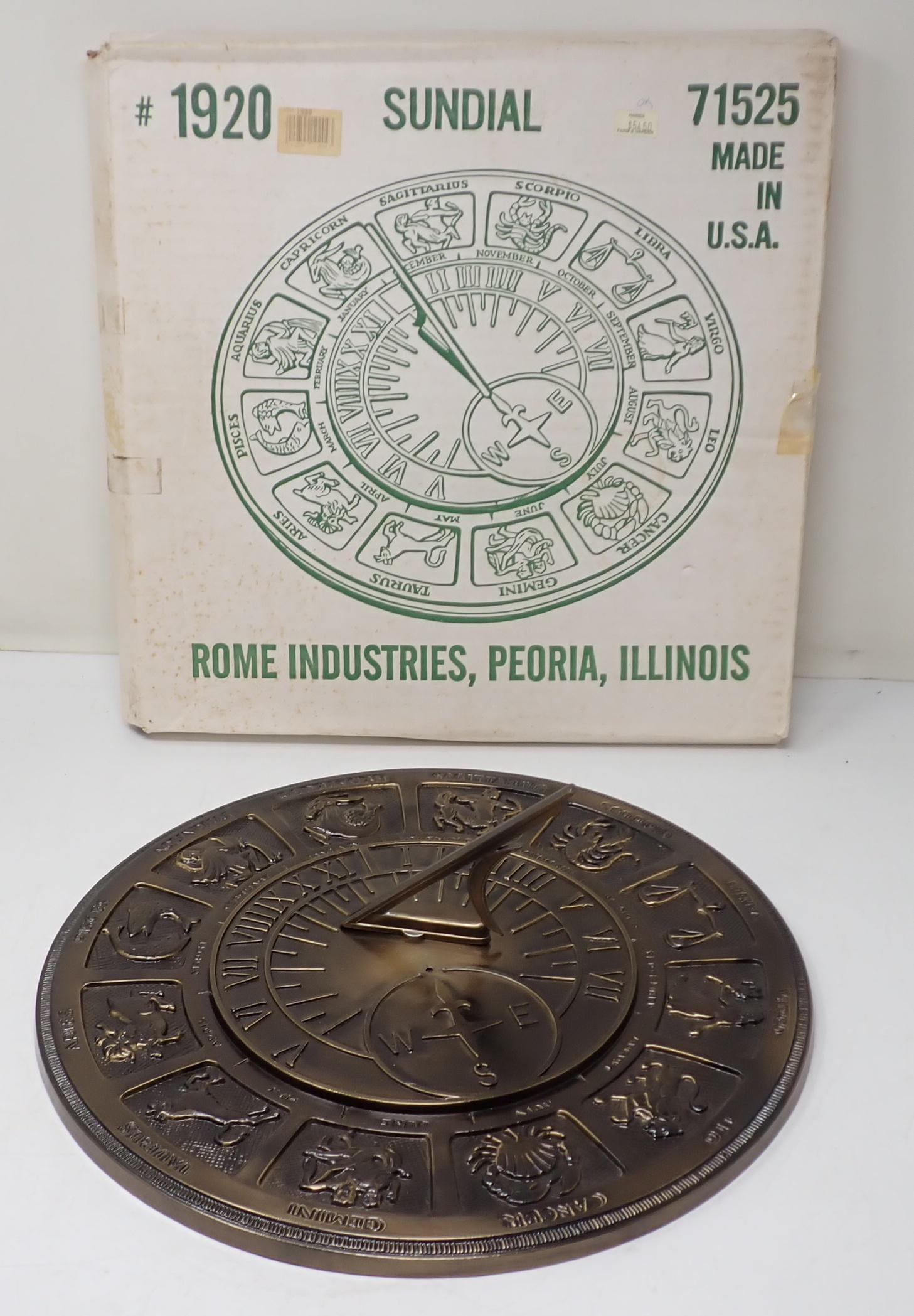 Rome Industries #1920 Brass Sundial (1 of 3)