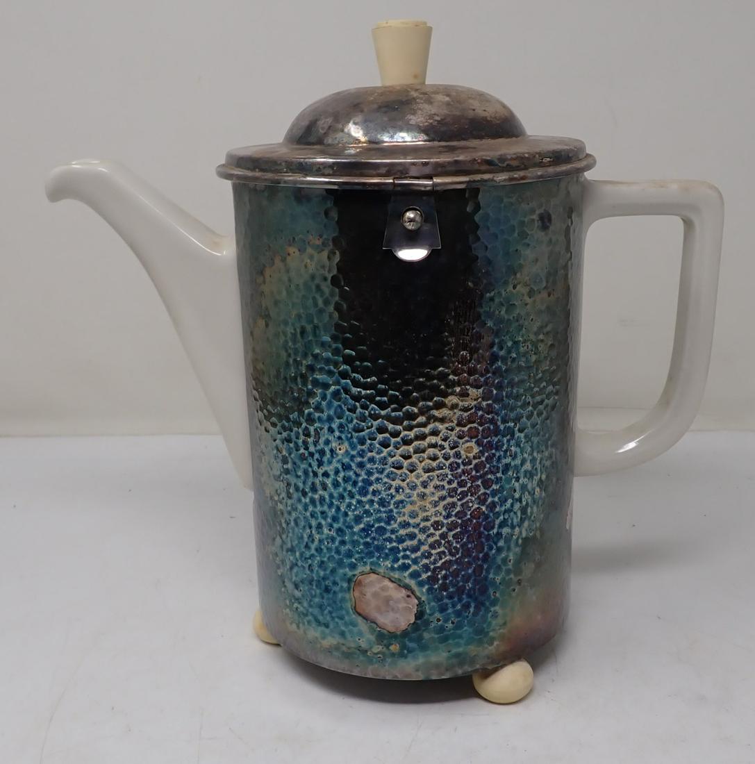 Hutschenreuther Bavaria Teapot w/ Hammered Casing (1 of 6)
