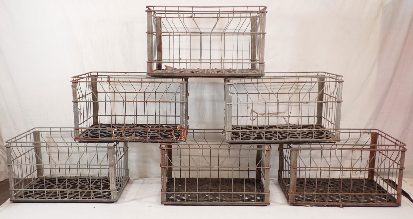 Six 1970's & 80's Krauszers Wire Milk Crates (1 of 3)