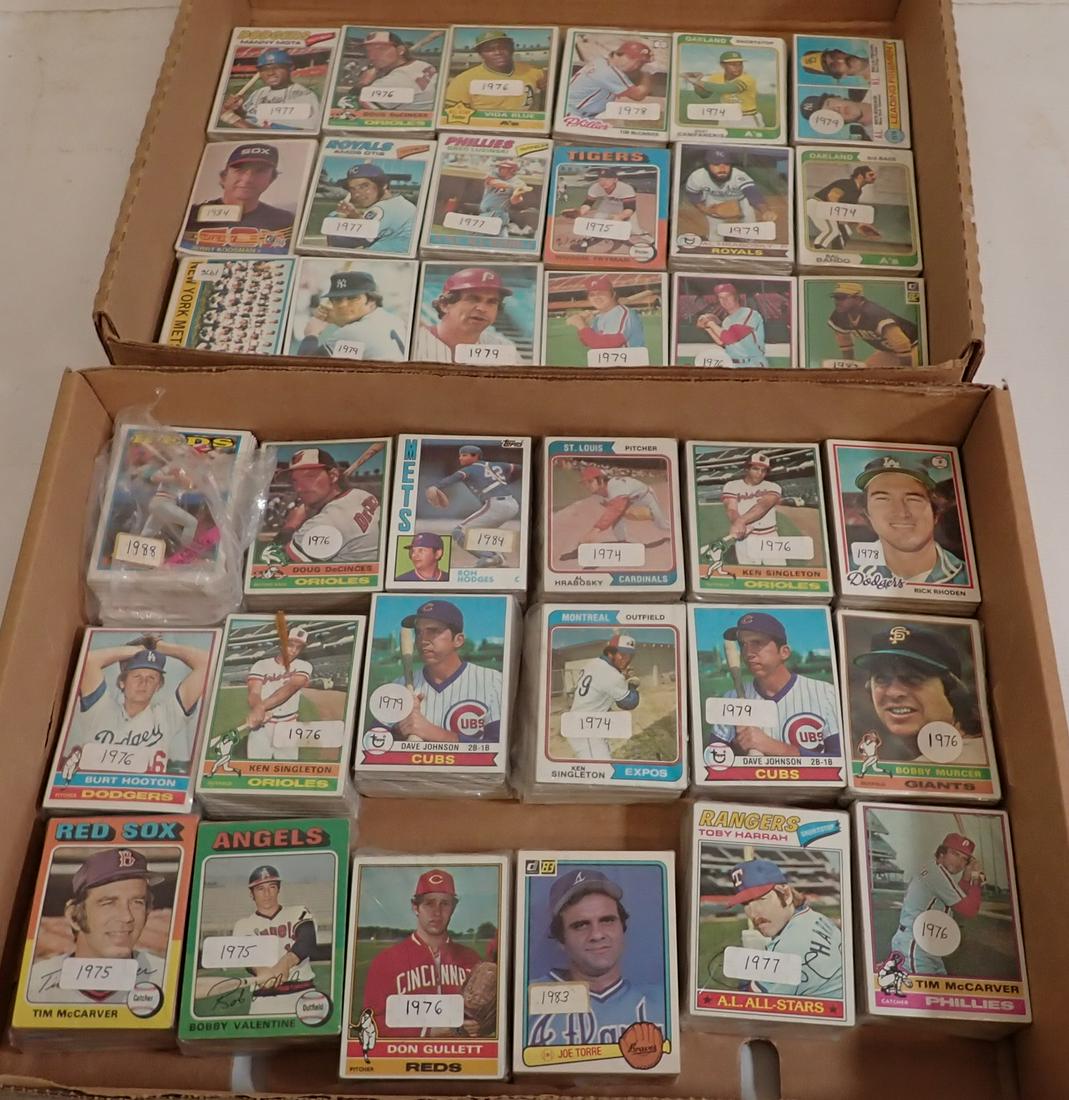 36 Stacks of 1970's & 80's Baseball Cards (1 of 9)