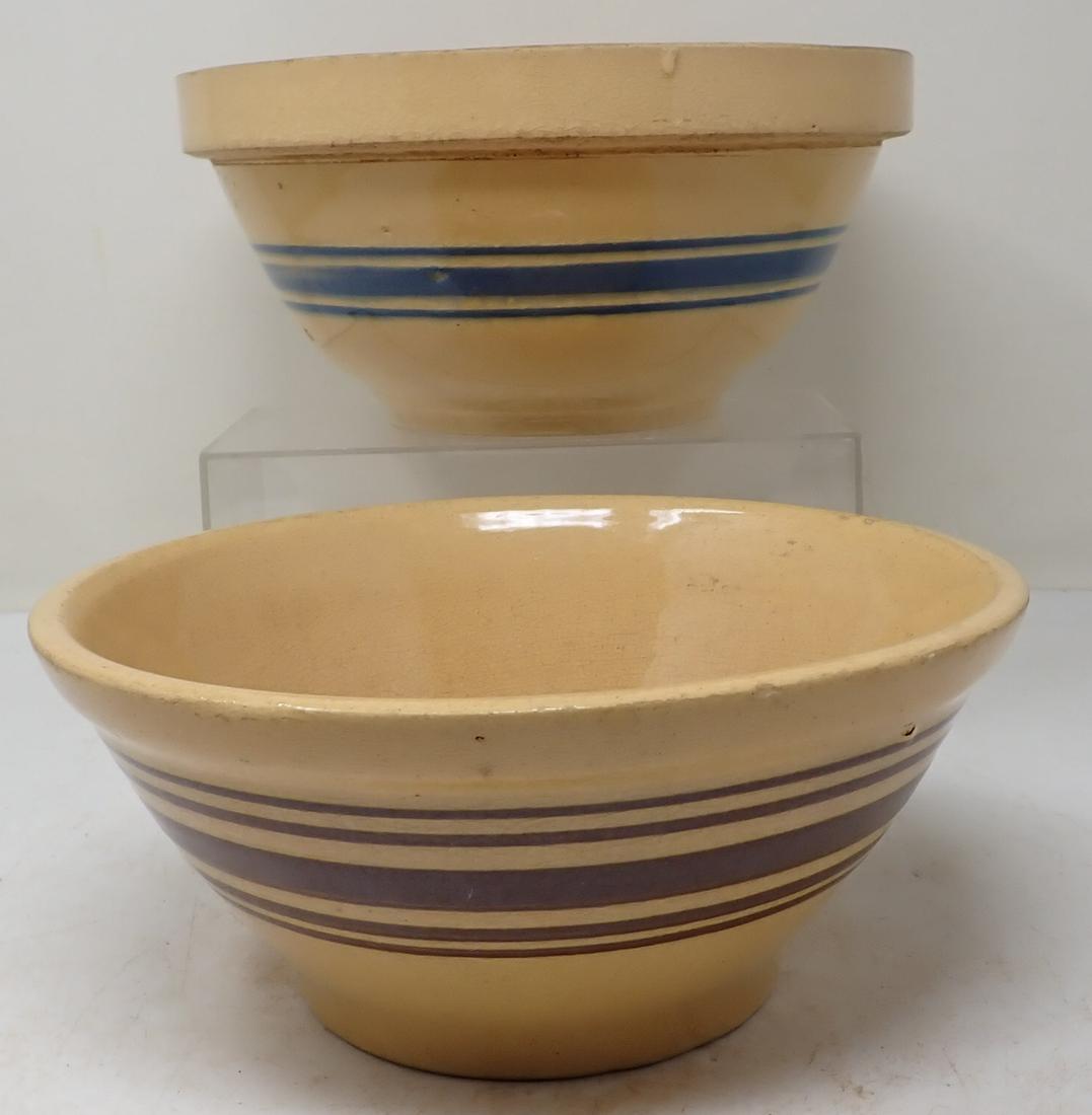 2 Yellow Ware Mixing Bowls (1 of 4)