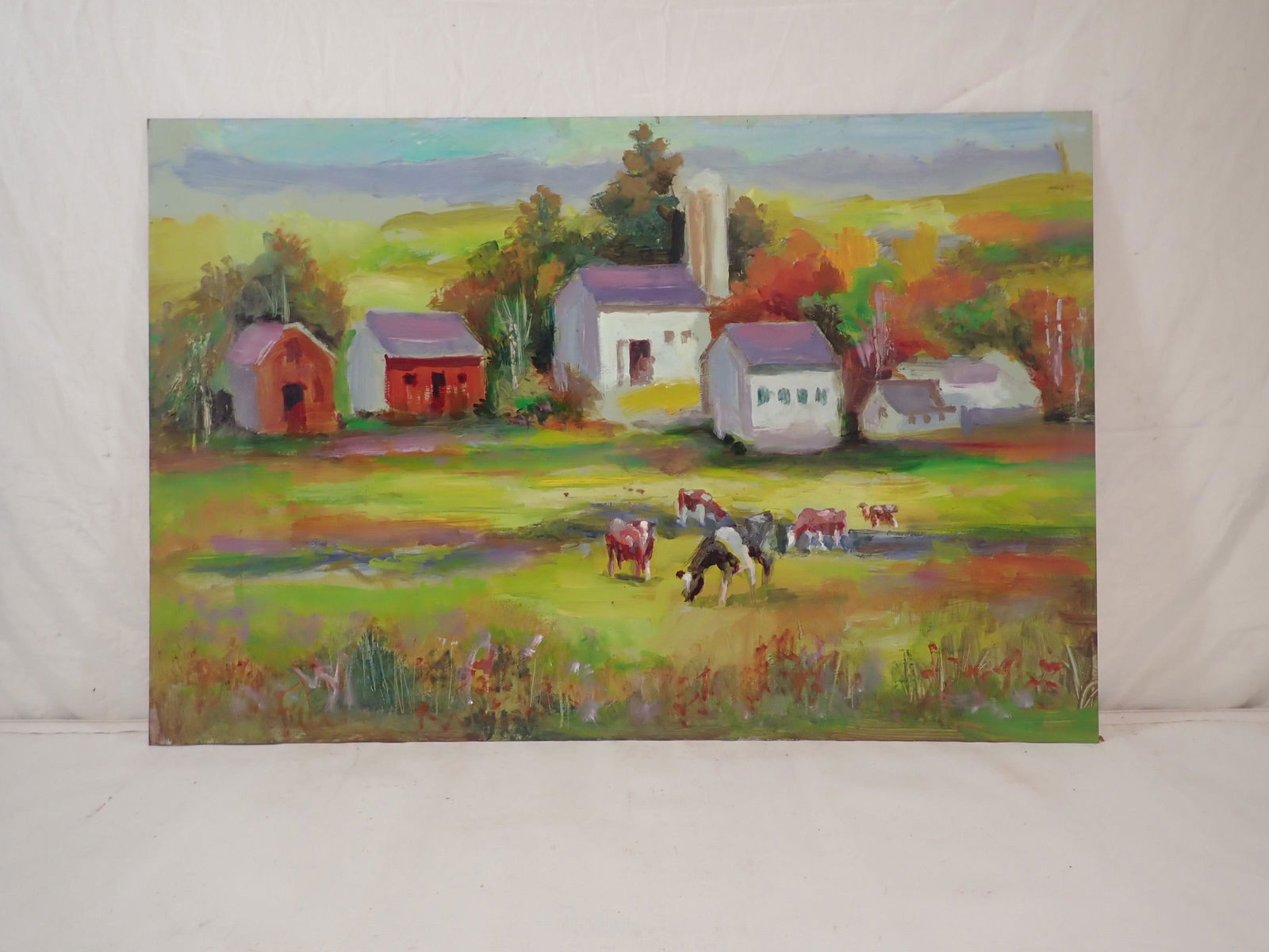 John Reilly Dairy Farm Oil Painting on Board (1 of 2)
