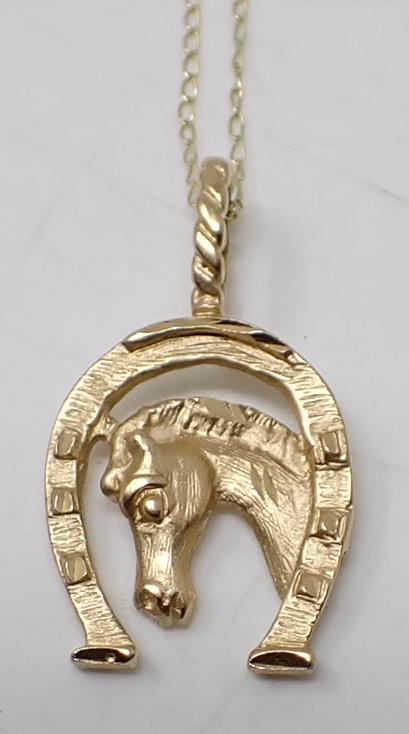 14kt Gold Horse Charm w/ 10k Chain (1 of 6)