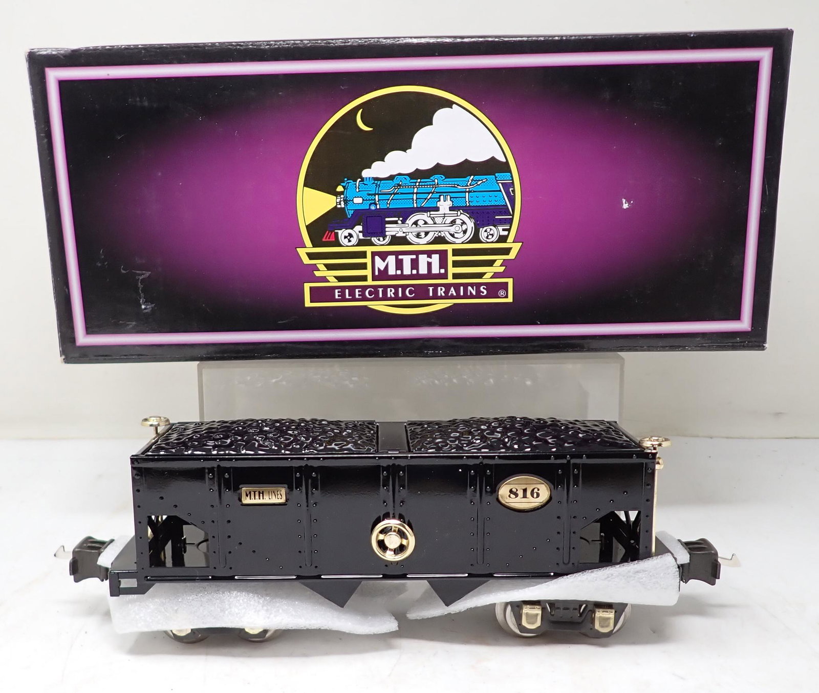 Tinplate Traditions No. 816 Hopper Car: MTH Item # 10-1042 Black with Brass Trim