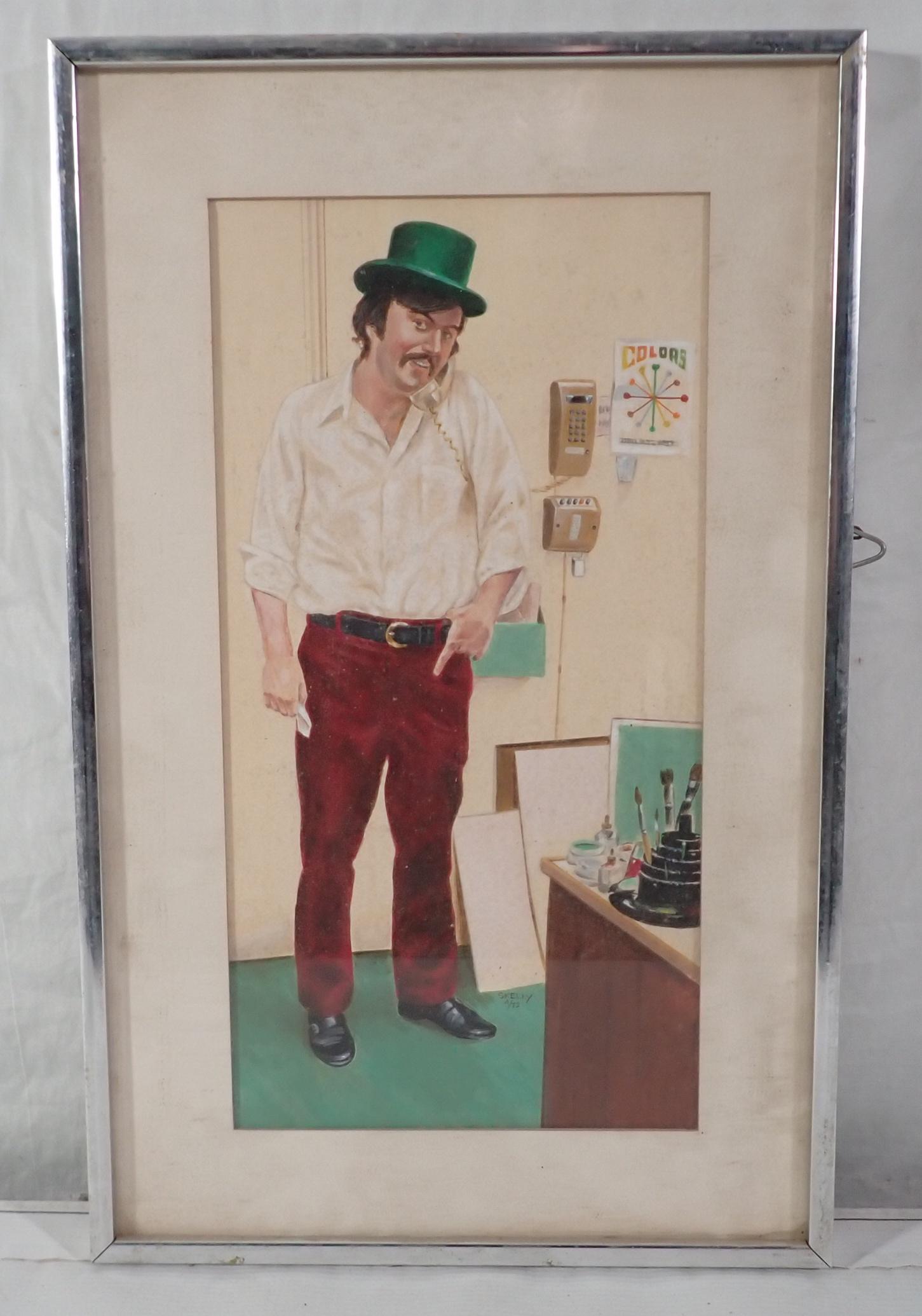 1972 John Reilly Watercolor Portrait by Skelly (1 of 5)