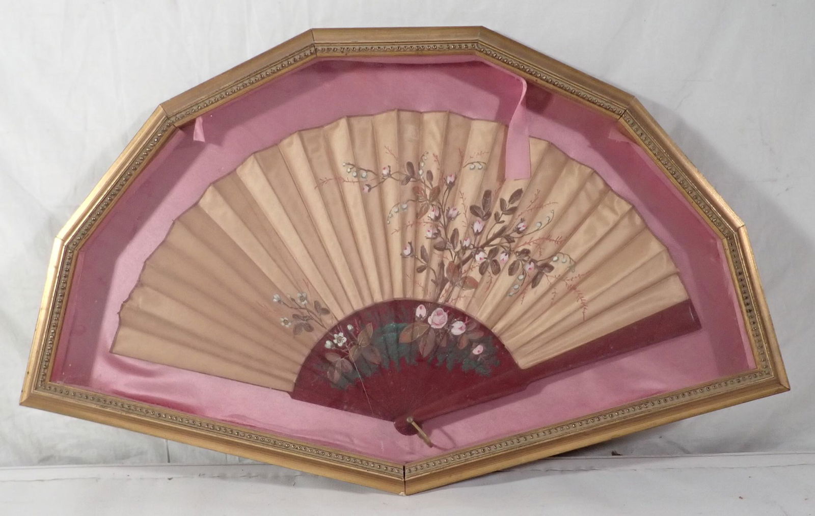 Framed Hand Painted Silk Hand Fan (1 of 4)