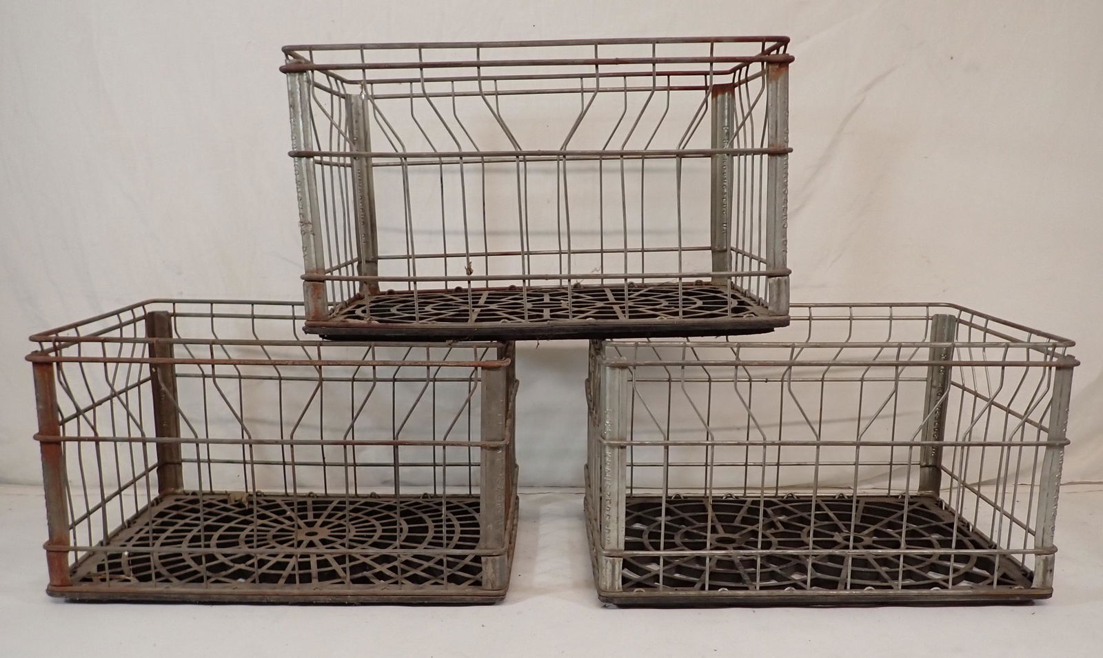 3 Vintage Krauszers Dairy Wire Milk Crates (1 of 2)