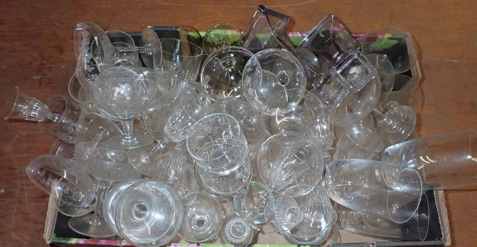 Etched Glassware Crystal & Misc (1 of 5)