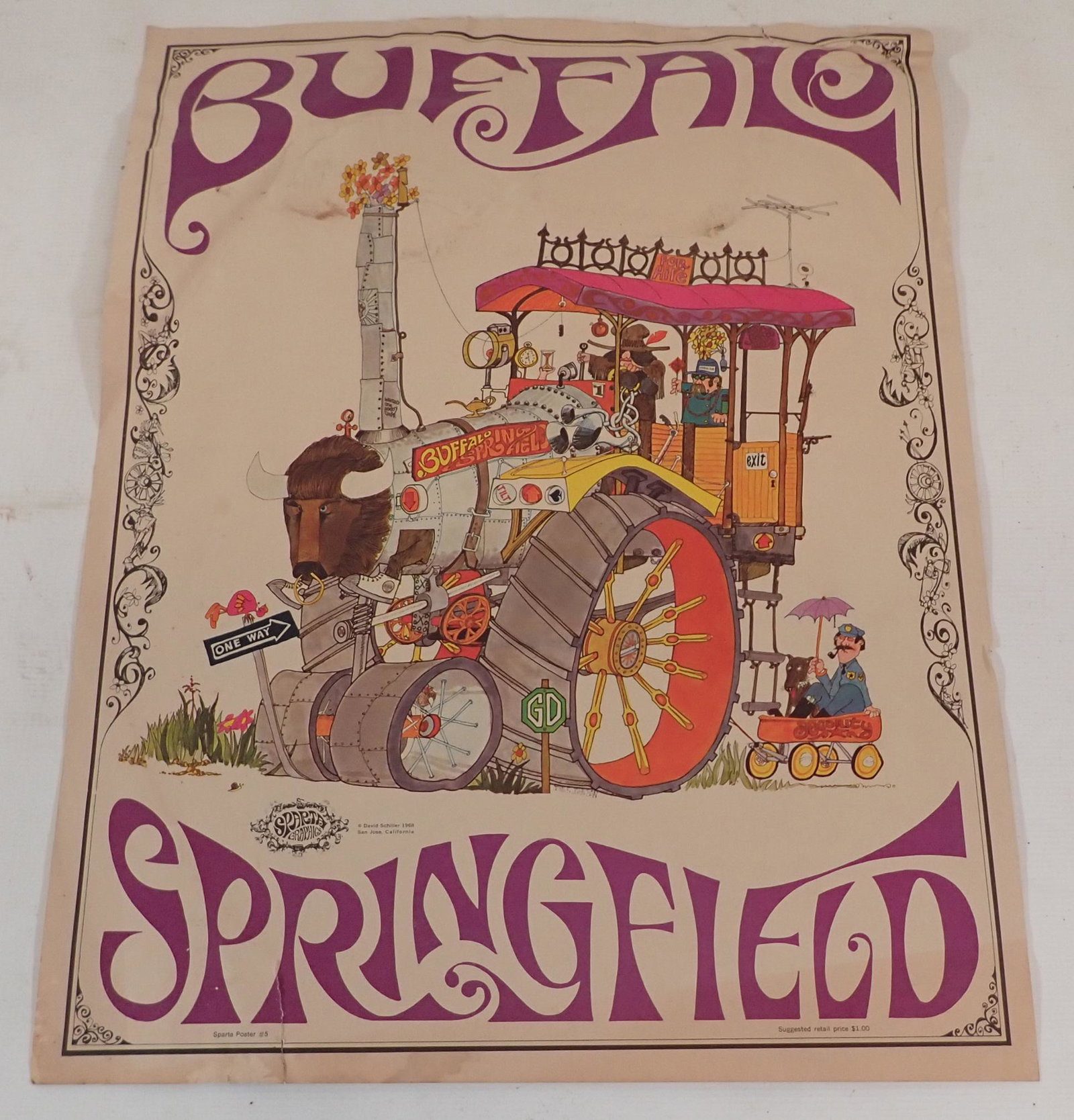 1968 Buffalo Springfield Dave Schiller Poster (1 of 6)