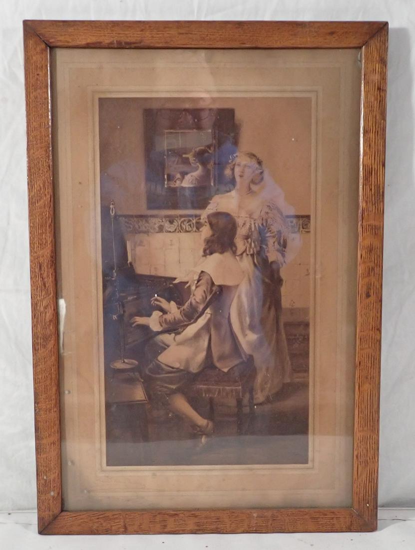 Signed Lithograph in Oak Frame (1 of 3)