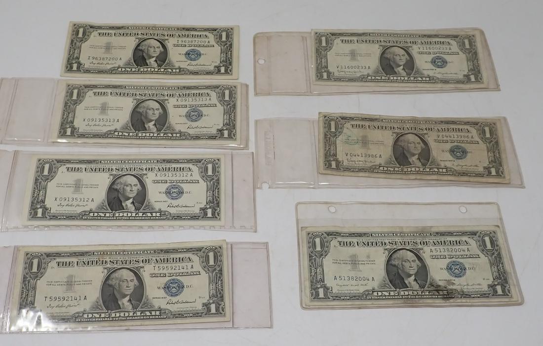 1957 One Dollar Silver Certificates (1 of 7)