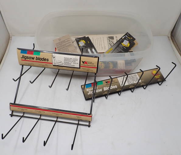 Box of Jigsaw Blades and Racks (0096) on Jan 22, 2023 M.J. Stasak Jr