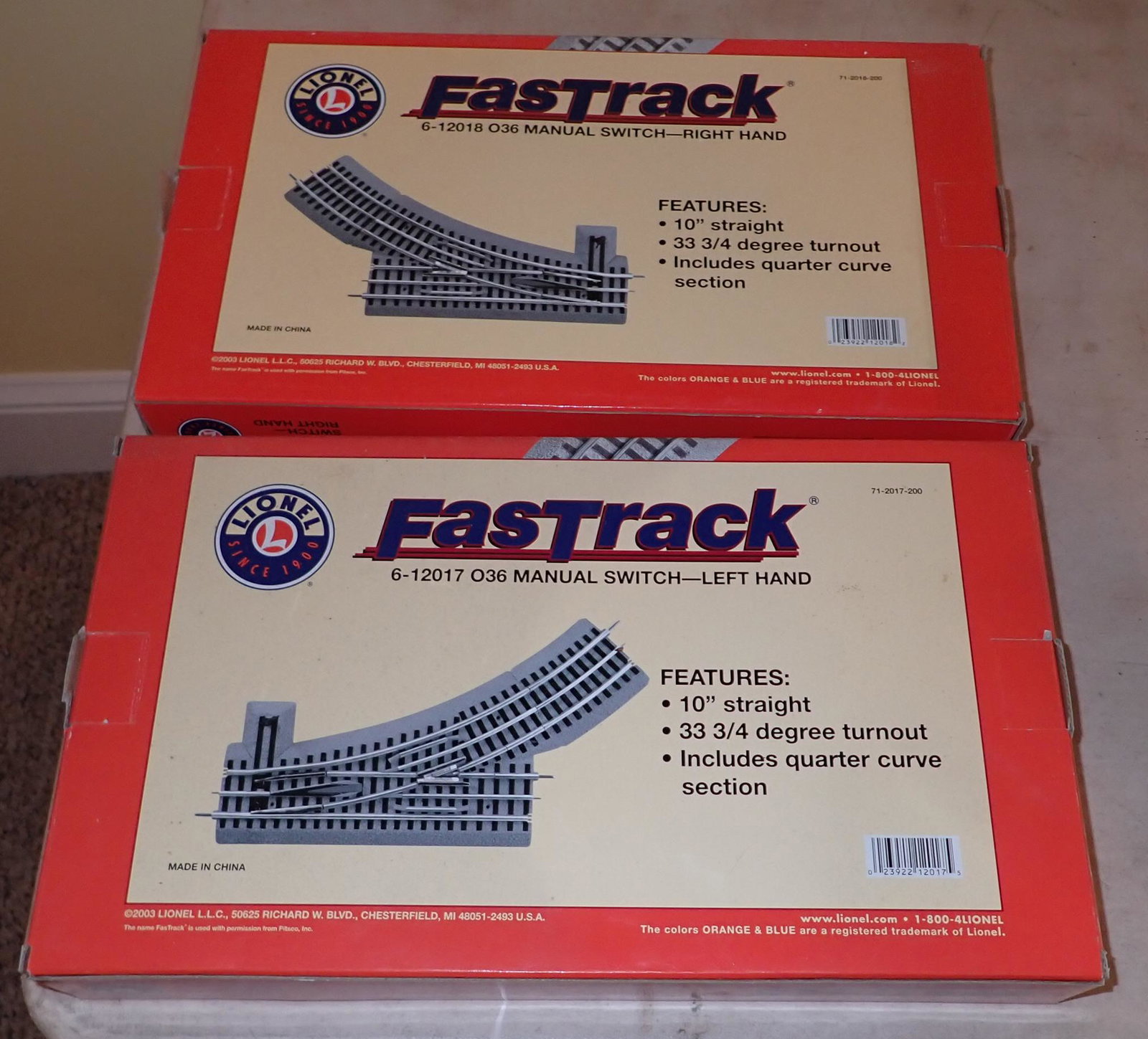 Lionel Right & Left Hand Switch Tracks (1 of 3)