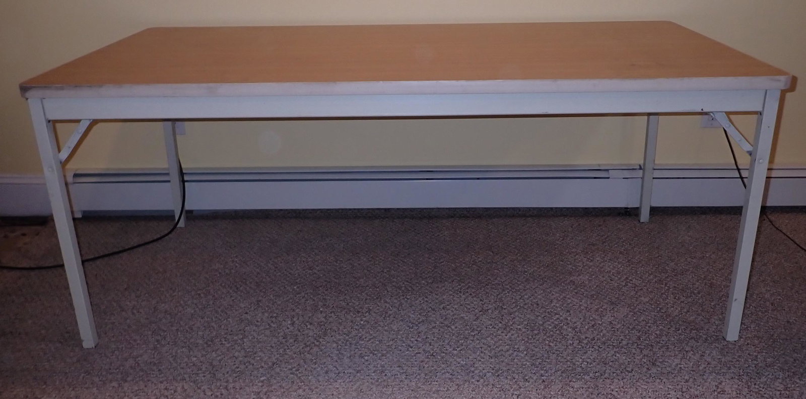 Barricks Folding Table: Approx 36" x 72" x 29" tall. No shipping. Bring help to remove from basement. This is heavy