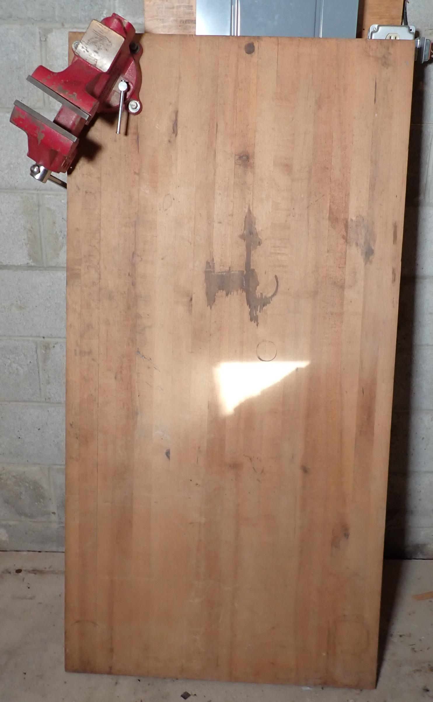 Columbian D45 Swivel Vise on Butcher Block Table Top (1 of 2)