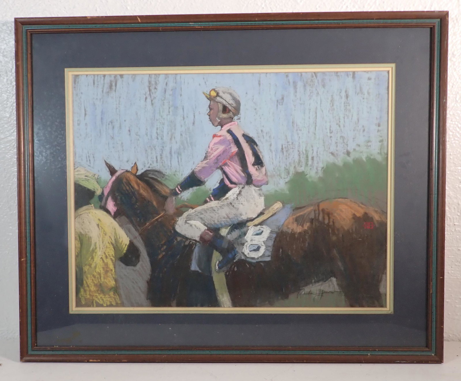 Rhoda Yanow Horse Jockey Pastel Art (1 of 3)