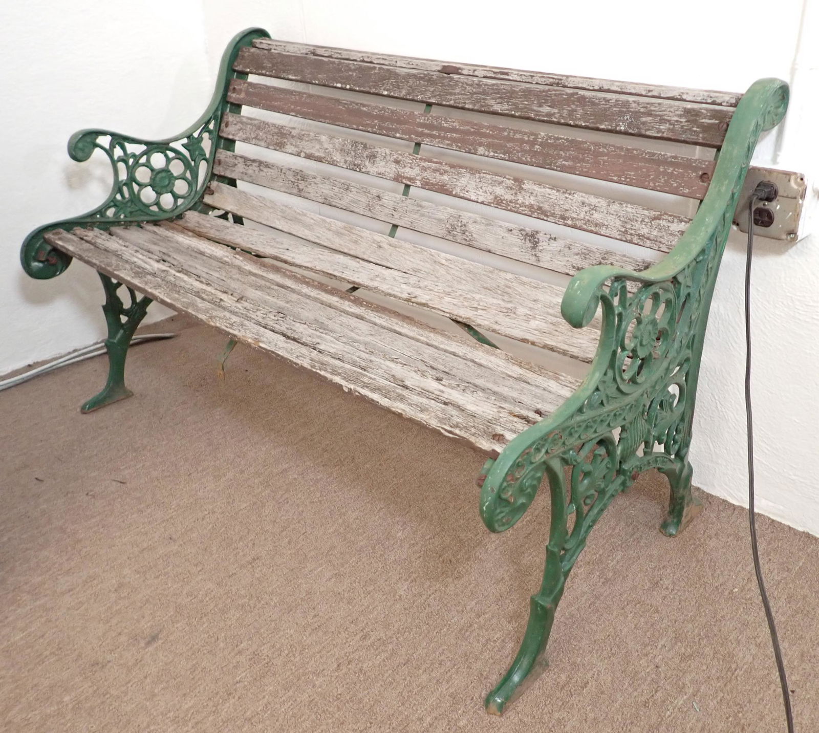 Garden Bench w/ Cast Iron Sides (1 of 2)