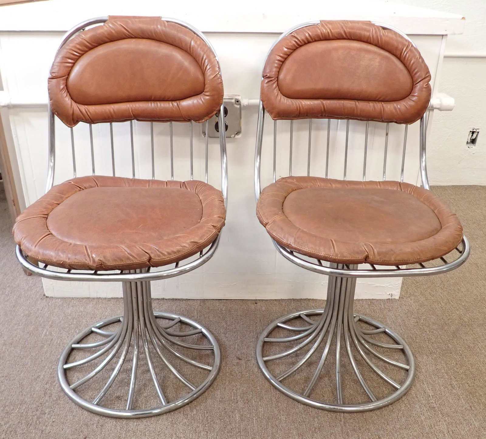 Chrome Mid Century Modern Swivel Chairs (1 of 10)