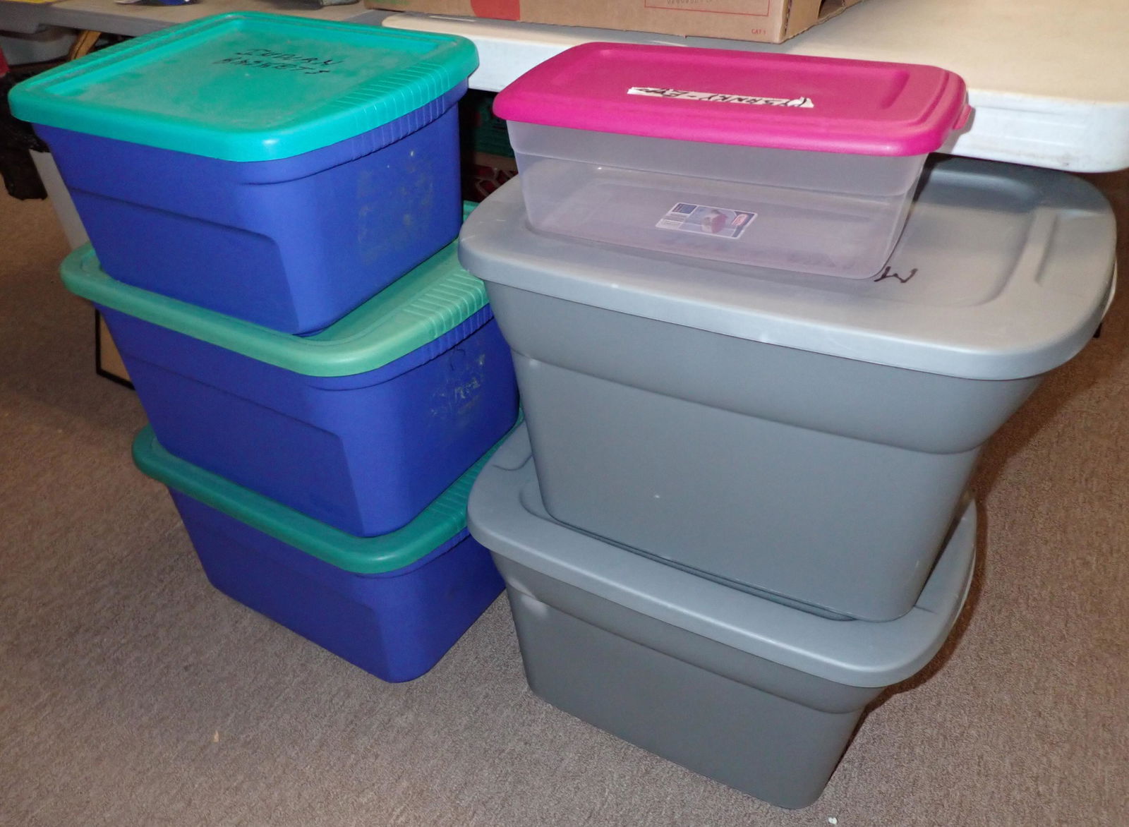 6 Plastic Totes (1 of 2)