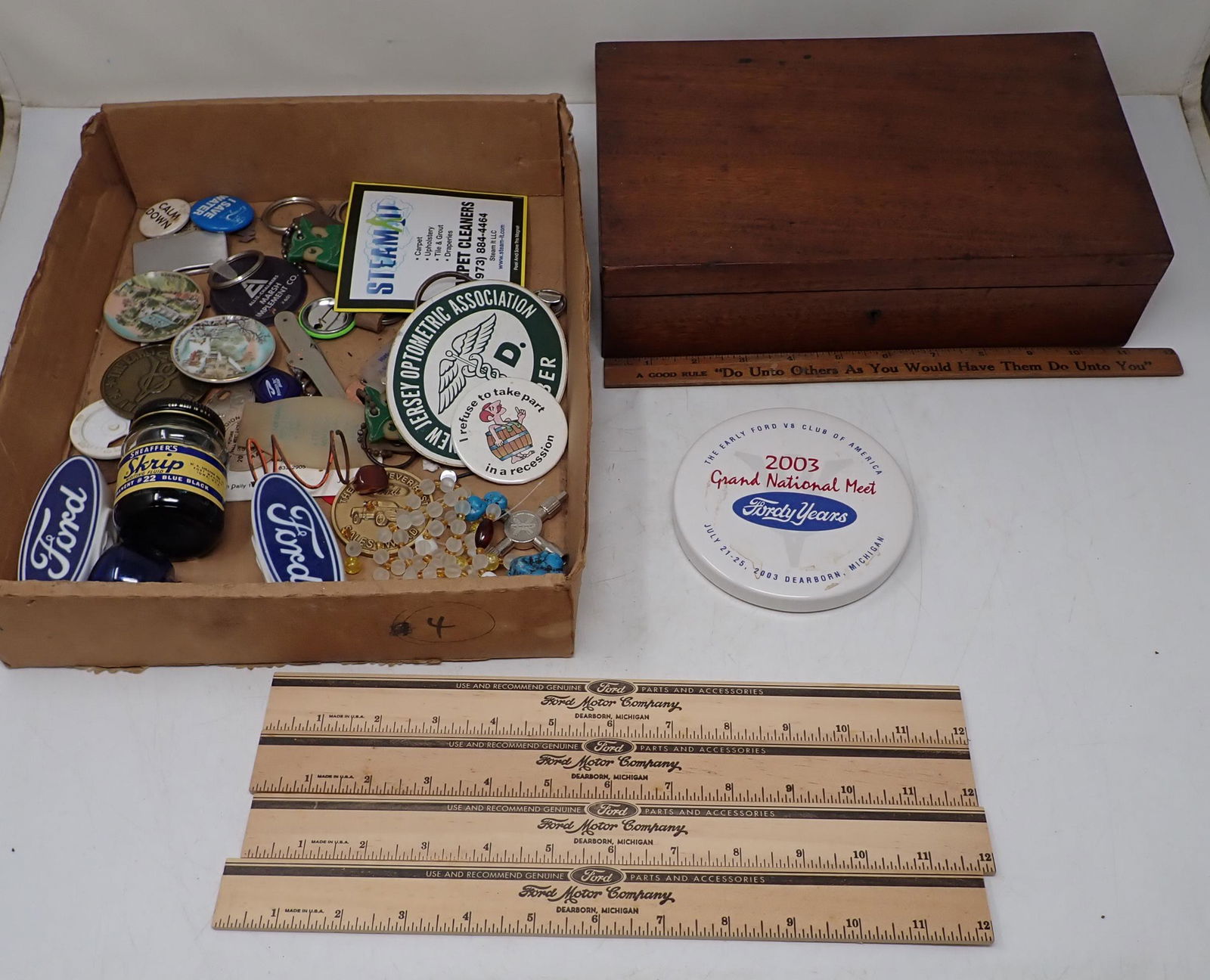 Ford Rulers Wooden Box Misc Car Memorabilia (1 of 6)