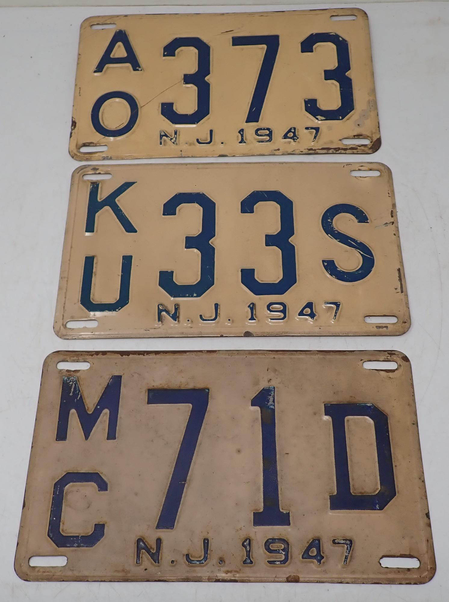 1947 New Jersey License Plates (1 of 1)