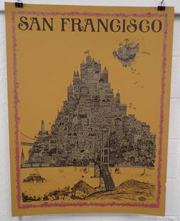 1967 J Michaelson San Fransicso Sparta Graphics Rock Poster: Original David Schiller Rock poster is approx 30" x 39"