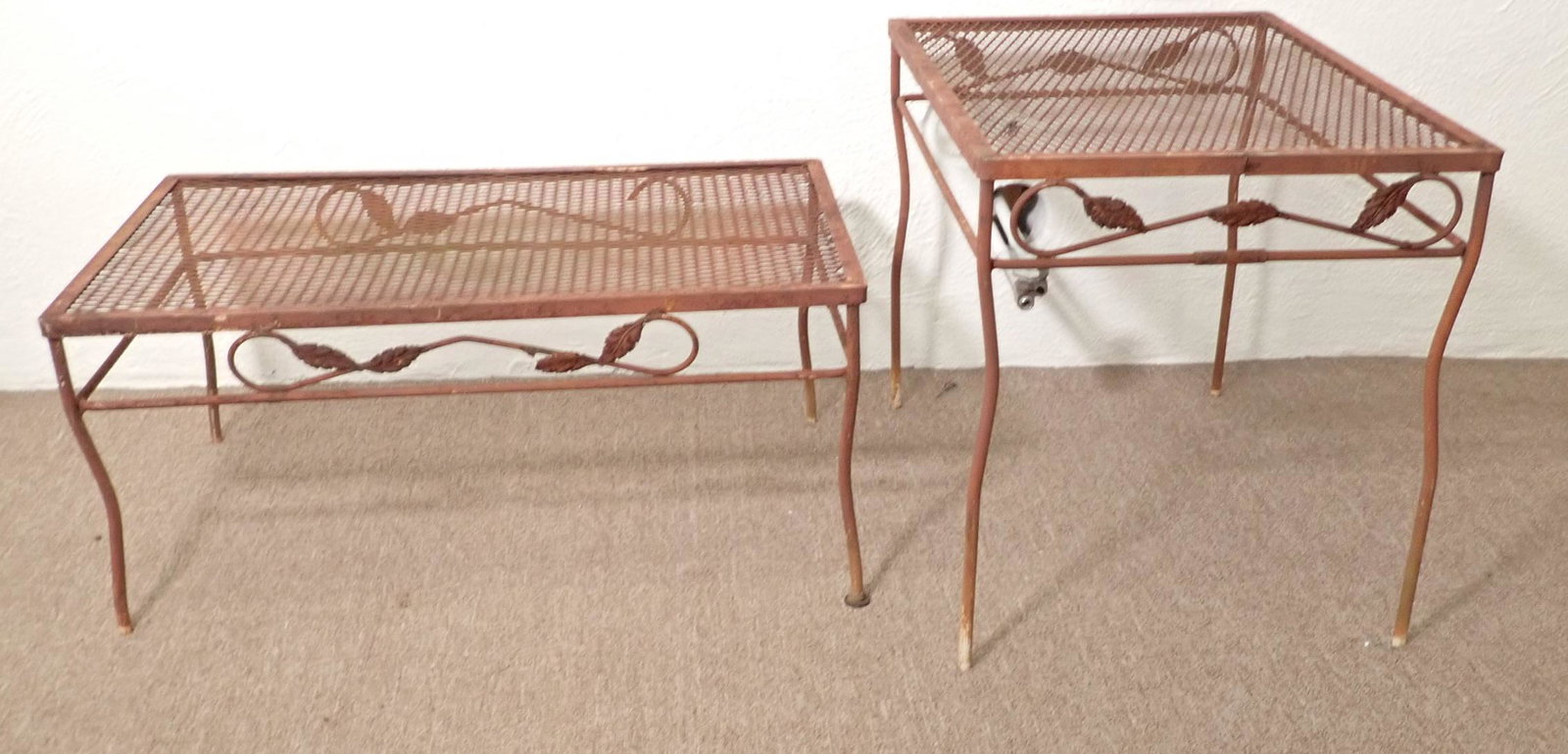 2 Wire Mesh Patio Tables (1 of 5)