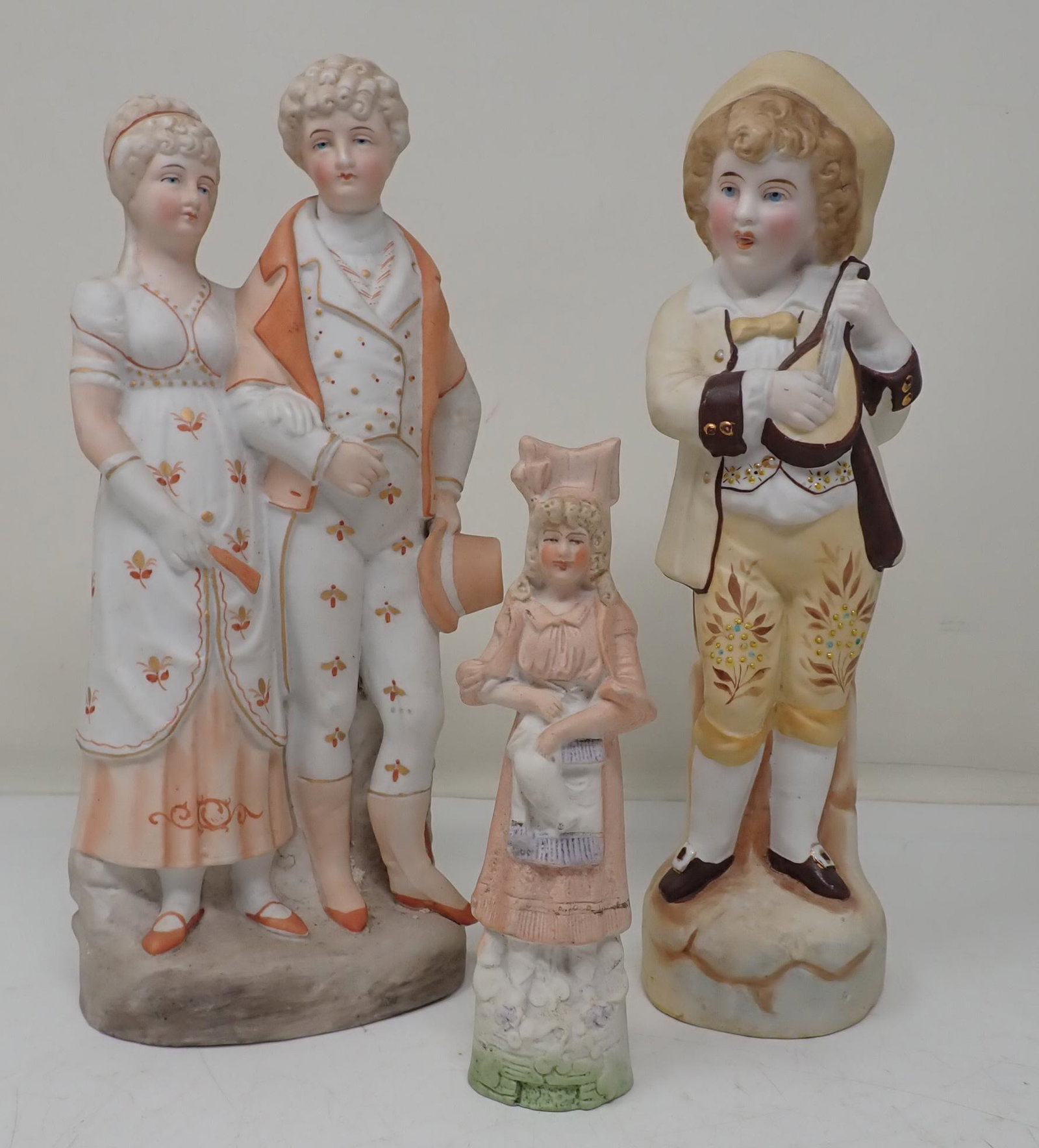 3 Victorian Bisque Porcelain Figurines (1 of 6)