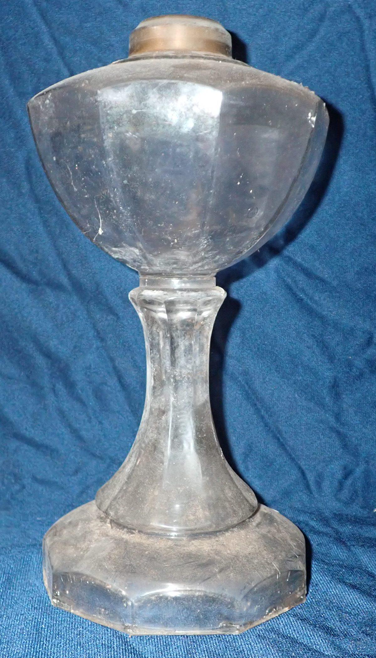Oil Lamp: Approx 10" tall.
