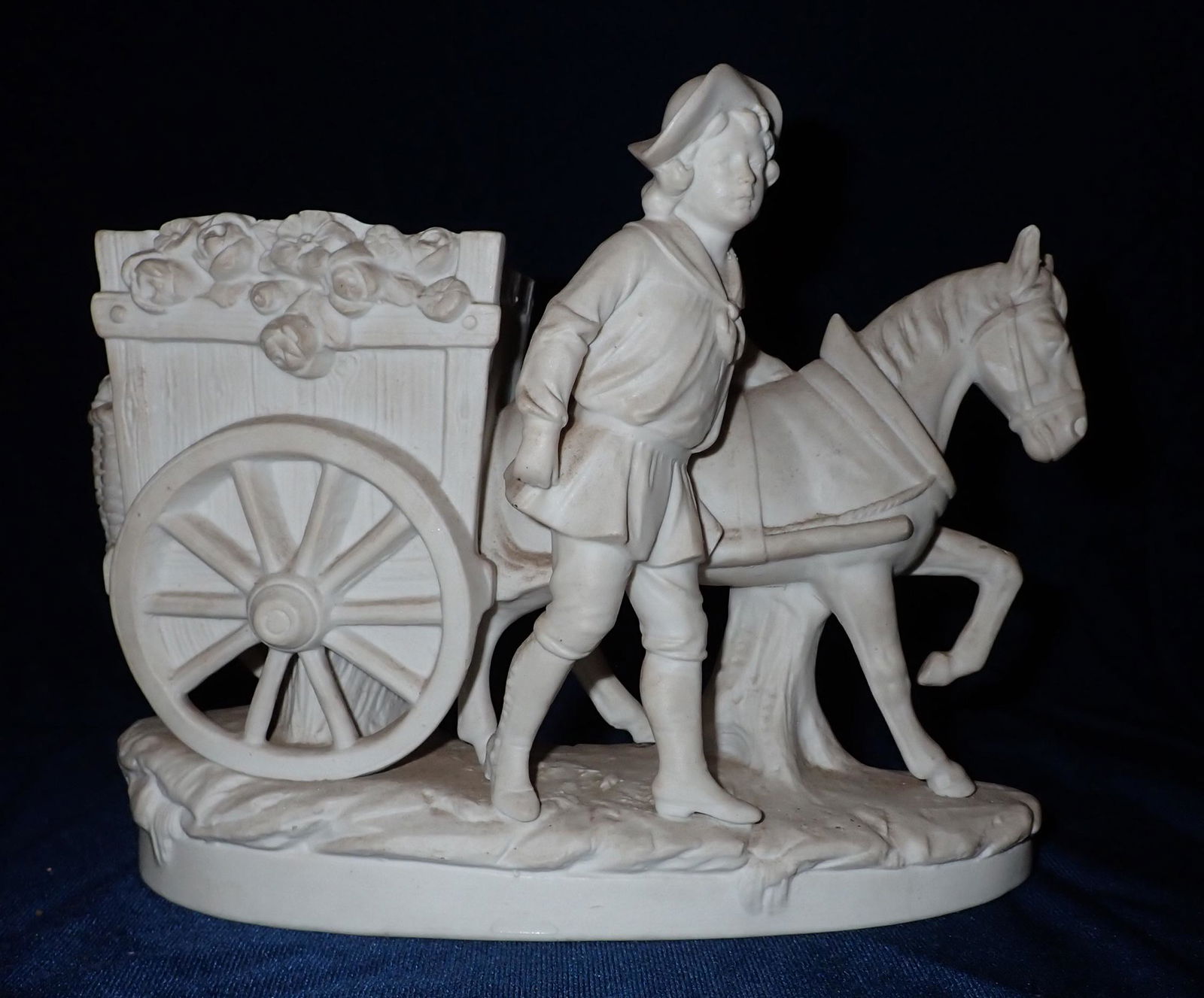 Bisque Porcelain Victorian Horse Planter (1 of 3)