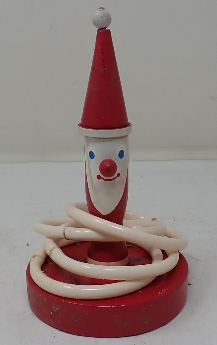 Vintage Ring Toss Toy: Apprx 6 1/2" tall