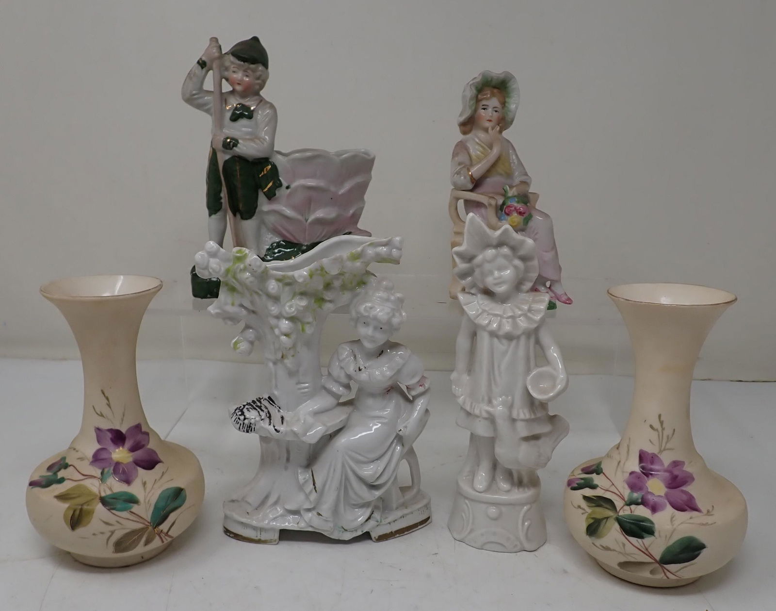 Bisque Porcelain Vases Figures (1 of 5)