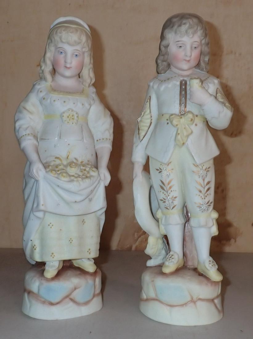 Pair of Bisque Porcelain Statues (1 of 6)