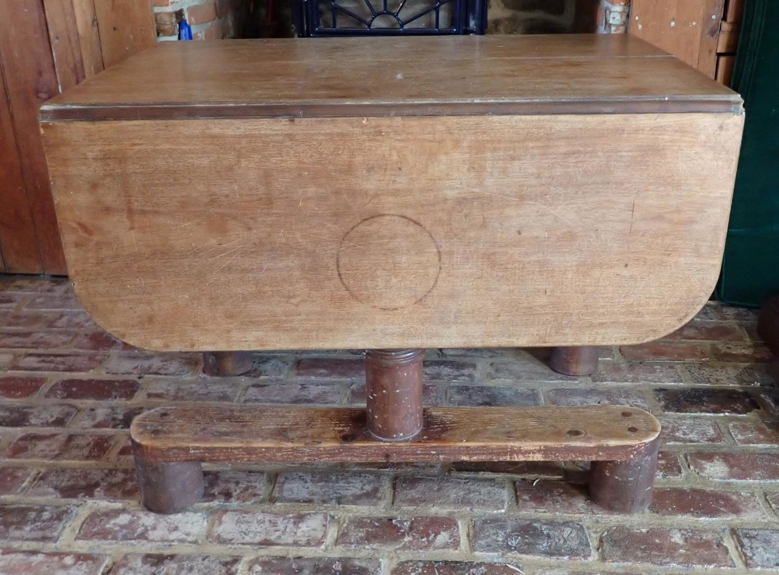 Drop Leaf Table: Approx 25 3/4" closed x 38" x 29" tall. No shipping. Bring help to remove.