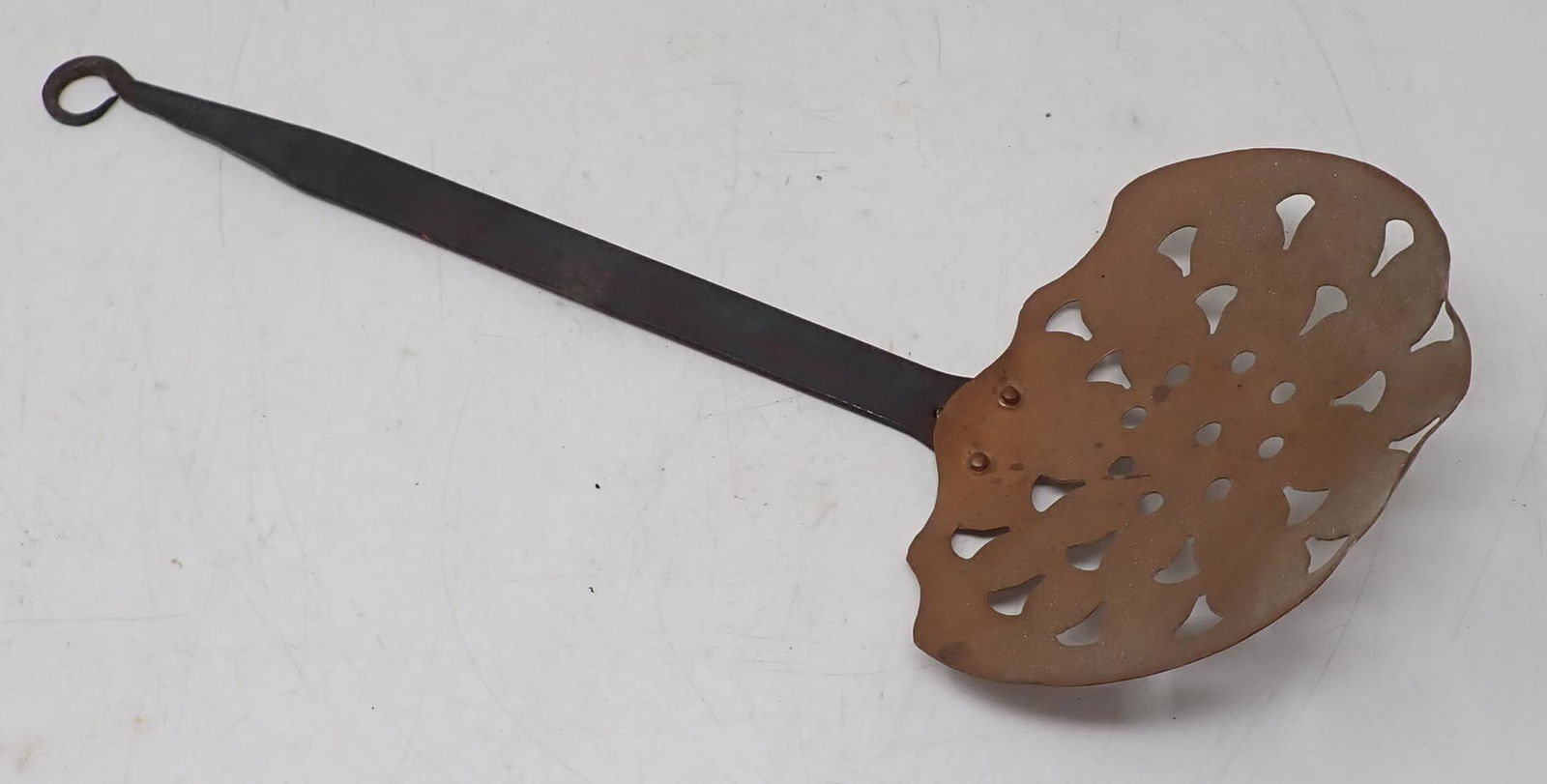 Slotted Copper & Wrought Iron Ladle (1 of 4)