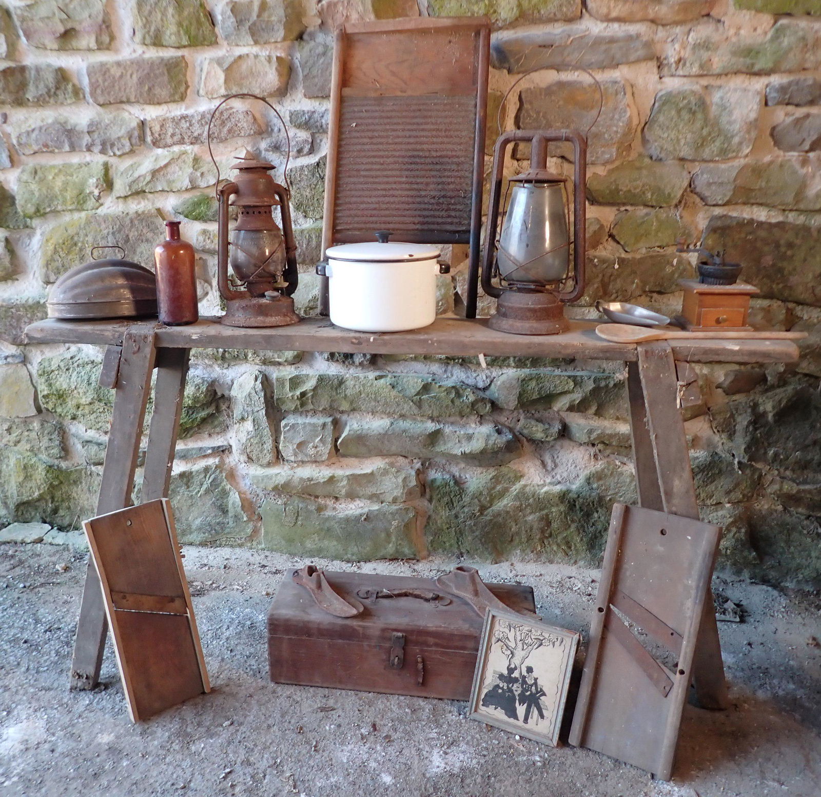 Butcher Bench Lanterns Agateware & Misc (1 of 8)