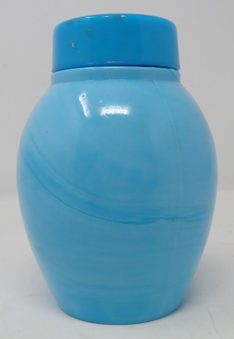 Tea Jar: Approx 3 3/4" in diameter and 5 5/8" tall