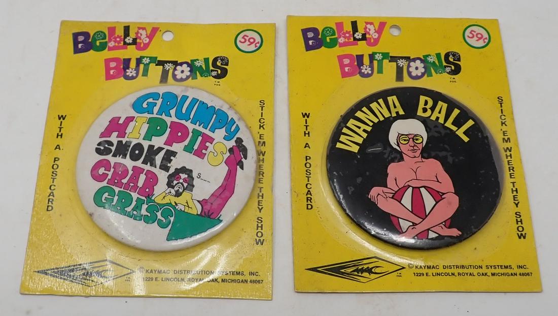 Kaymac Belly Buttons Smoking Hippie: Approx 3 1/2" in diameter