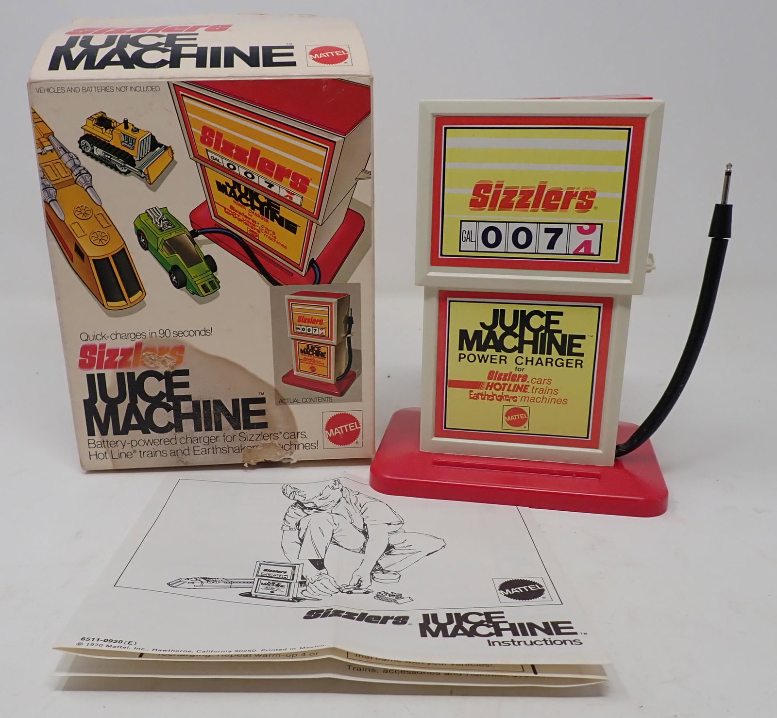 1970 Mattel Sizzlers Juice Machine: with box and paperwork