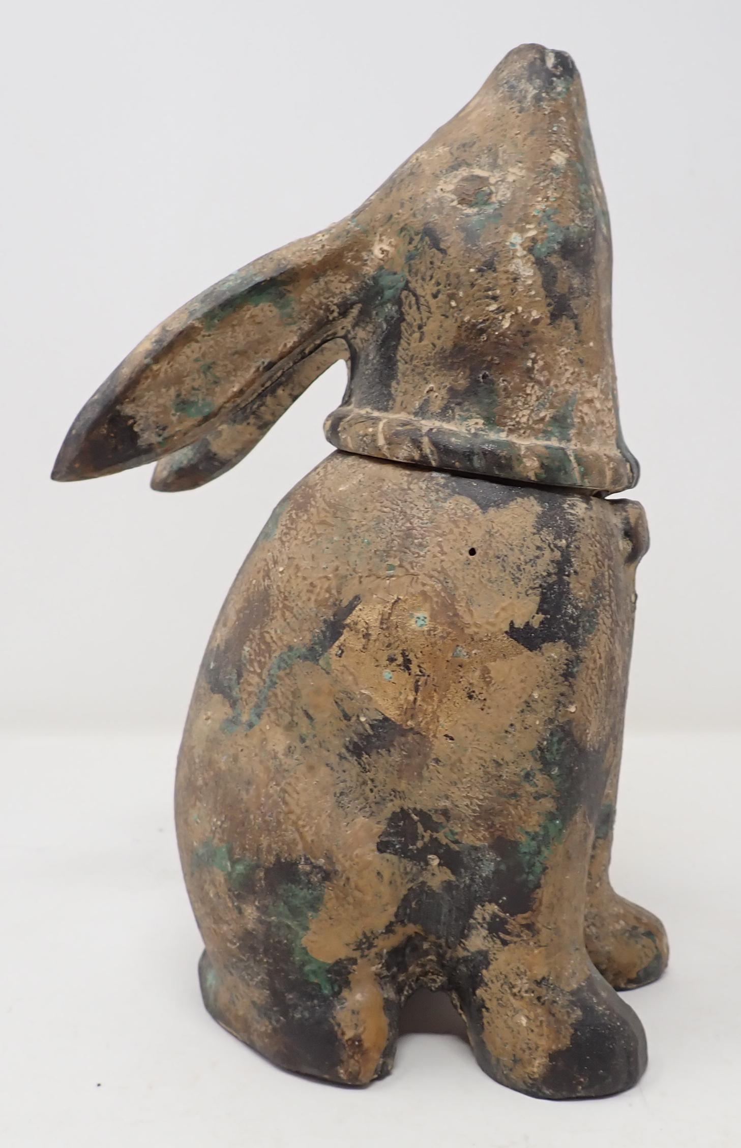 Cast Iron Gazing Rabbit (1 of 6)